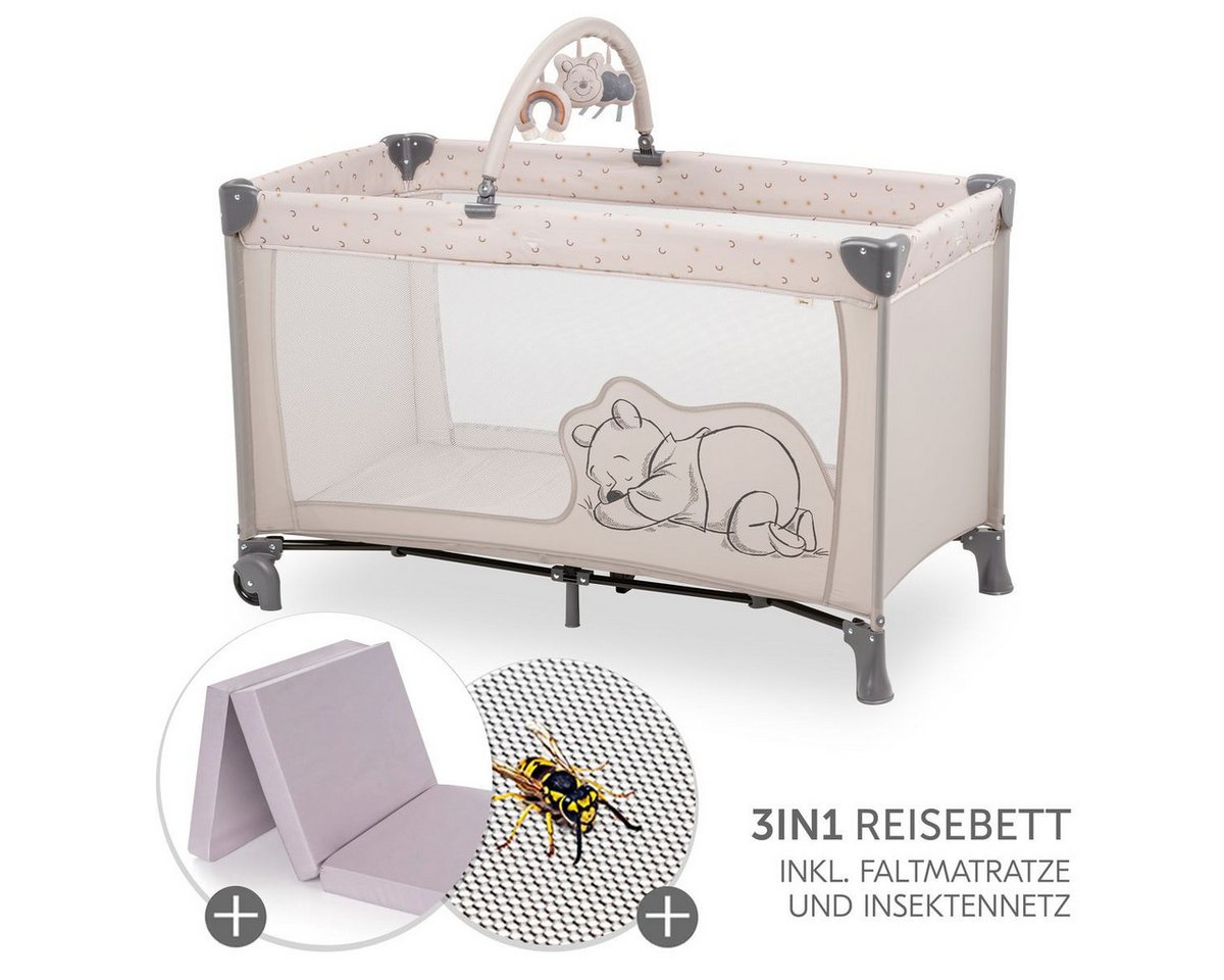 Hauck Baby-Reisebett Dream`n Play Go - Disney - Pooh Rainbow Beige, Kinder Babyreisebett mit Matratze, Moskitonetz & Tasche faltbar Hauck Baby-Reisebett Dream`n Play Go - Disney - Pooh Rainbow Beige, Kinder Babyreisebett mit Matratze, Moskitonetz & Tasche faltbar von Hauck