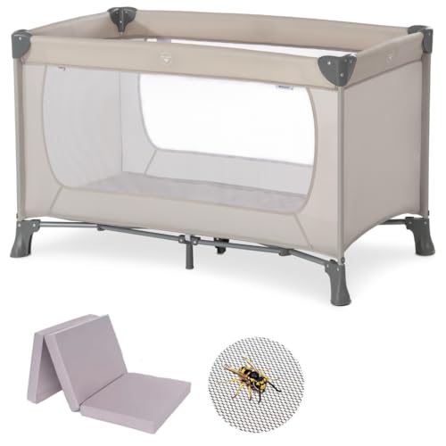 hauck Baby Reisebett Set Dream N Play mit extra Alvi Komfort Matratze und Moskitonetz - faltbares Kinder Babyreisebett mit Tasche - Beige hauck Baby Reisebett Set Dream N Play mit extra Alvi Komfort Matratze und Moskitonetz - faltbares Kinder Babyreisebett mit Tasche - Beige von hauck