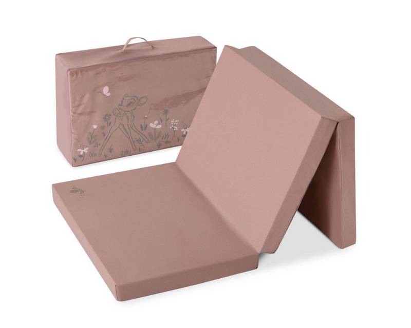 Hauck Baby-Reisebett Sleeper - Disney - Bambi Rose, Reisebettmatratze 60x120 cm Matratze für Baby Reisebett mit Tasche von Hauck
