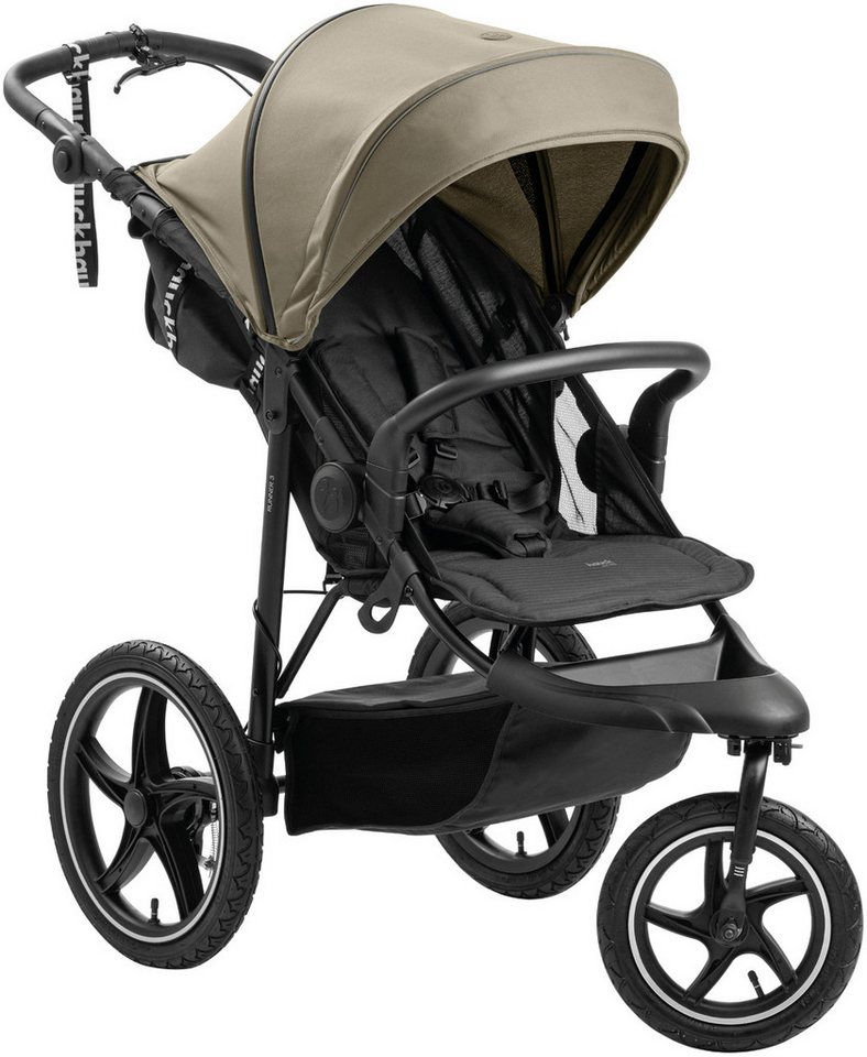 Hauck Dreirad-Kinderwagen Runner 3, olive, mit XXL-Lufträdern und Handbremse, bis 22 kg beslastbar von Hauck