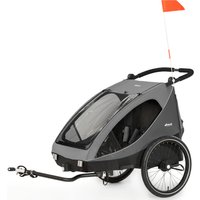 Hauck Fahrradkinderanhänger "2in1 Bike Trailer und Buggy Dryk Duo, grau" für 2 Kinder; inklusive Deichsel Hauck Fahrradkinderanhänger "2in1 Bike Trailer und Buggy Dryk Duo, grau" für 2 Kinder; inklusive Deichsel von Hauck