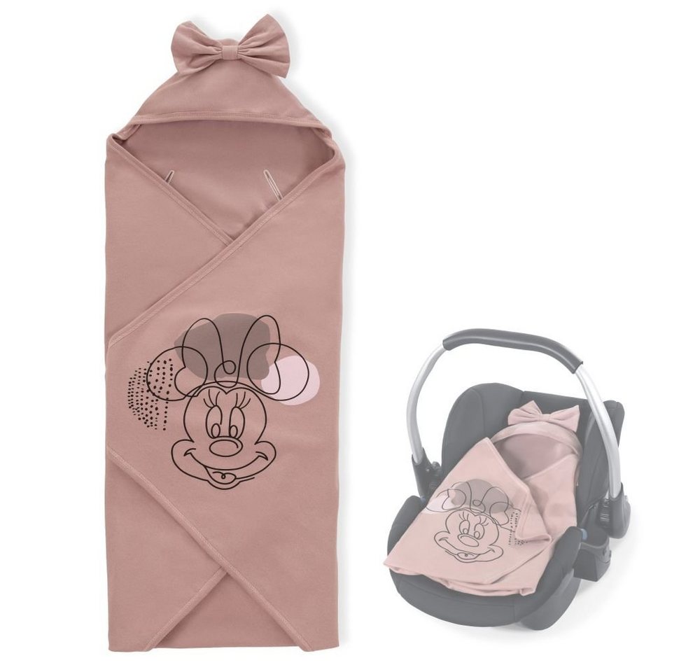 Hauck Fußsack Snuggle N Dream - Disney - Minnie Mouse Rose, Baby Einschlagdecke Kuscheldecke für Babyschale Maxi Cosi, Kinderwagen von Hauck