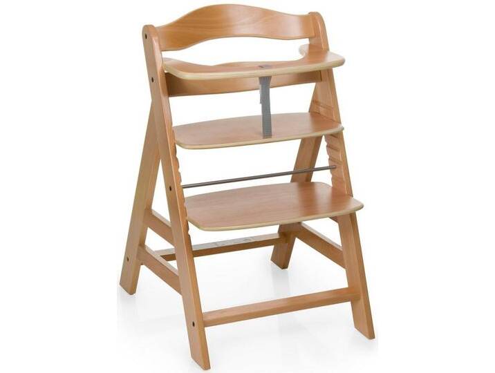 Hauck Hochstuhl Alpha+, Natur, aus Holz, beige von Hauck
