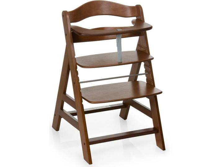 Hauck Hochstuhl Alpha+, walnut, aus Holz, braun von Hauck