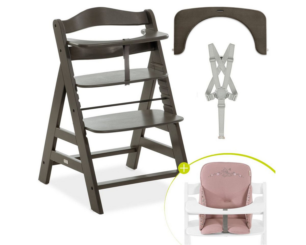 Hauck Hochstuhl Alpha Plus Charcoal - Bambi Rose - Disney, Mitwachsender Holz Kinderhochstuhl verstellbar mit Sitzverkleinerer Hauck Hochstuhl Alpha Plus Charcoal - Bambi Rose - Disney, Mitwachsender Holz Kinderhochstuhl verstellbar mit Sitzverkleinerer von Hauck