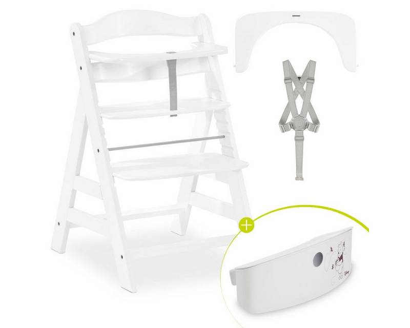 Hauck Hochstuhl Alpha Plus - White, Mitwachsender Holz Kinderhochstuhl verstellbar inkl. Aufbewahrungsbox Hauck Hochstuhl Alpha Plus - White, Mitwachsender Holz Kinderhochstuhl verstellbar inkl. Aufbewahrungsbox von Hauck