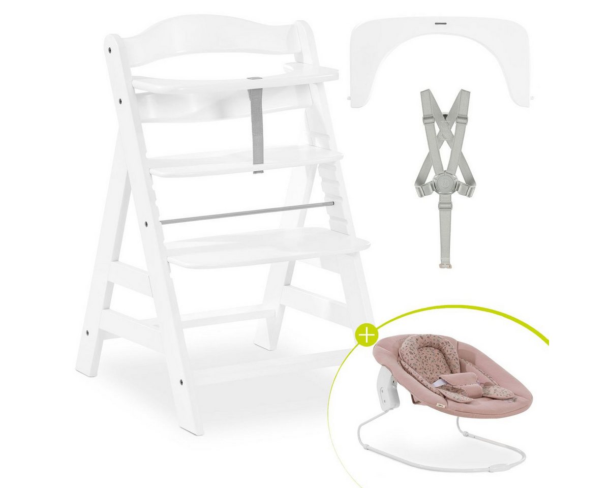 Hauck Hochstuhl Alpha Plus White Newborn Set - Bambi Rose, Mitwachsender Holz Babyhochstuhl ab Geburt inkl. Neugeborenenaufsatz Hauck Hochstuhl Alpha Plus White Newborn Set - Bambi Rose, Mitwachsender Holz Babyhochstuhl ab Geburt inkl. Neugeborenenaufsatz von Hauck