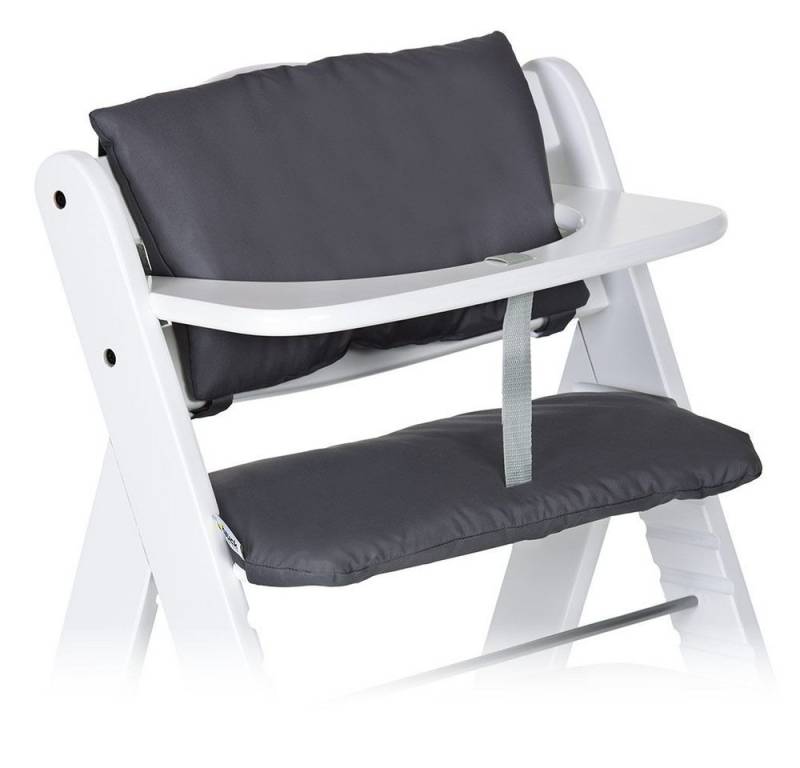 Hauck Hochstuhlauflage Deluxe - Grau, (2 St), 2 tlg. Sitzkissen für Alpha Hochstuhl Sitzverkleinerer Sitzauflage von Hauck