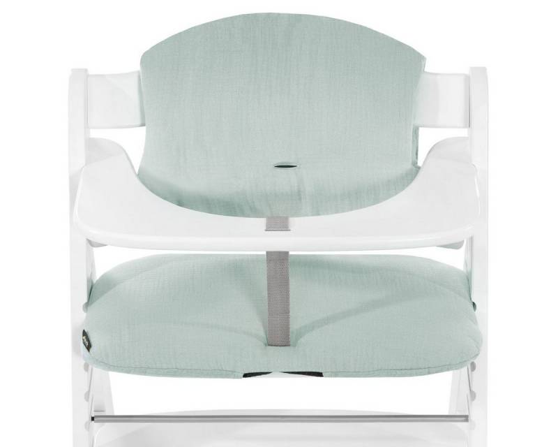 Hauck Hochstuhlauflage Select - Muslin Mint, Sitzkissen für Alpha Hochstuhl - 2-teilige Sitzauflage von Hauck
