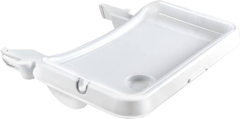 Hauck Hochstuhltablett Alpha Tray Tischaufsatz, weiß, Kunststoff, für Hochstühle Alpha+ und Beta+ von Hauck