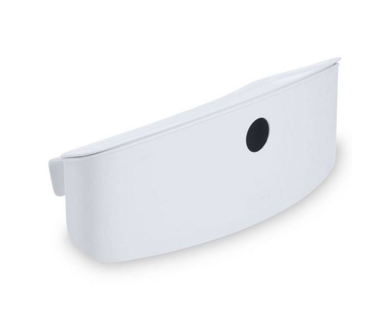 Hauck Hochstuhltablett Weiß, Kunststoff, Kleine Staubox für Hochstuhl Alpha Rückenlehne abnehmbar & mit Deckel von Hauck