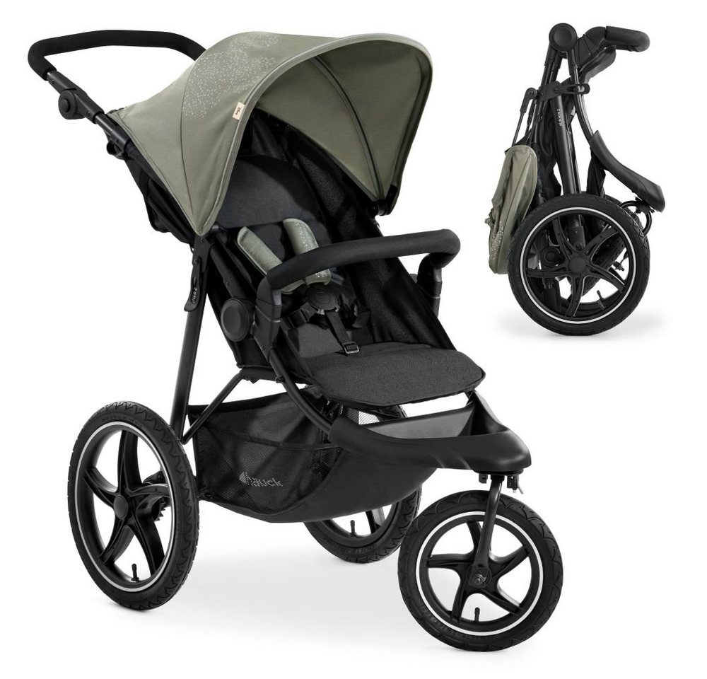 Hauck Kinder-Buggy Runner 2 - Disney - Mickey Mouse Olive, Sportwagen mit Luftreifen, Liegefunktion, höhenverstellbar bis 25 kg von Hauck