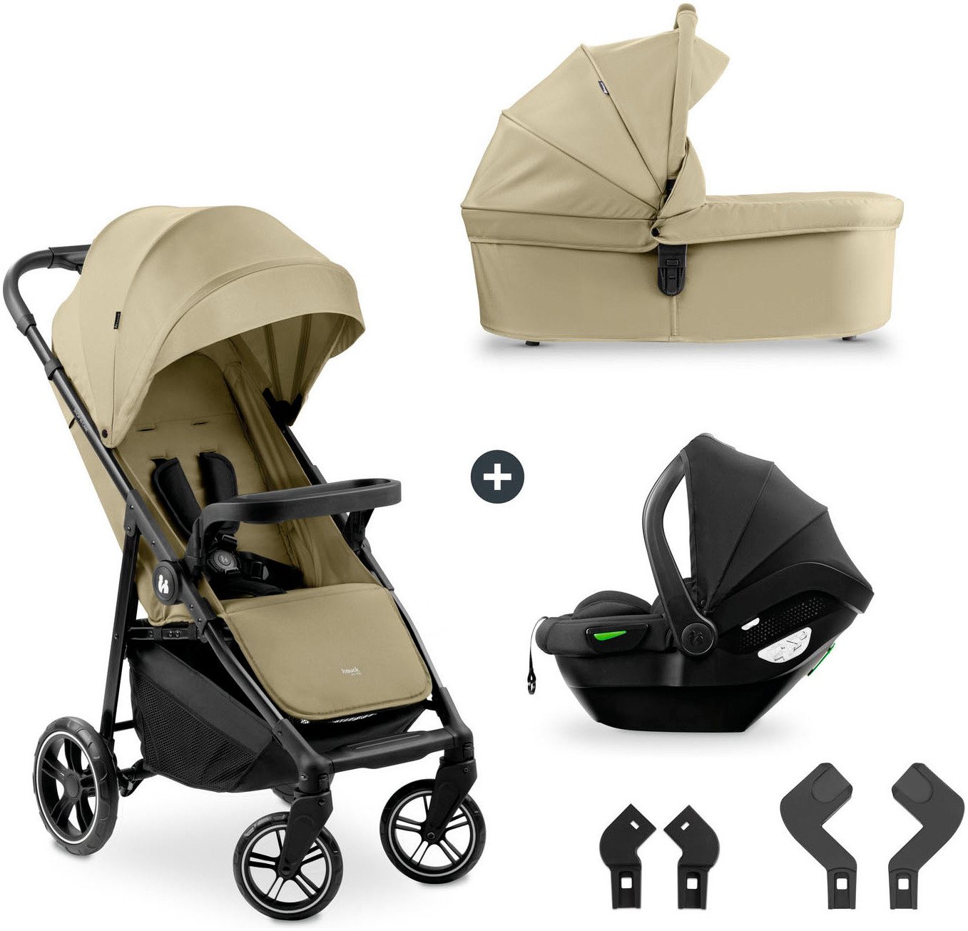 Hauck Kinder-Buggy Shop N Care Trio Set, (Set), inkl. Babyschale, Babywanne und Adapter von Hauck