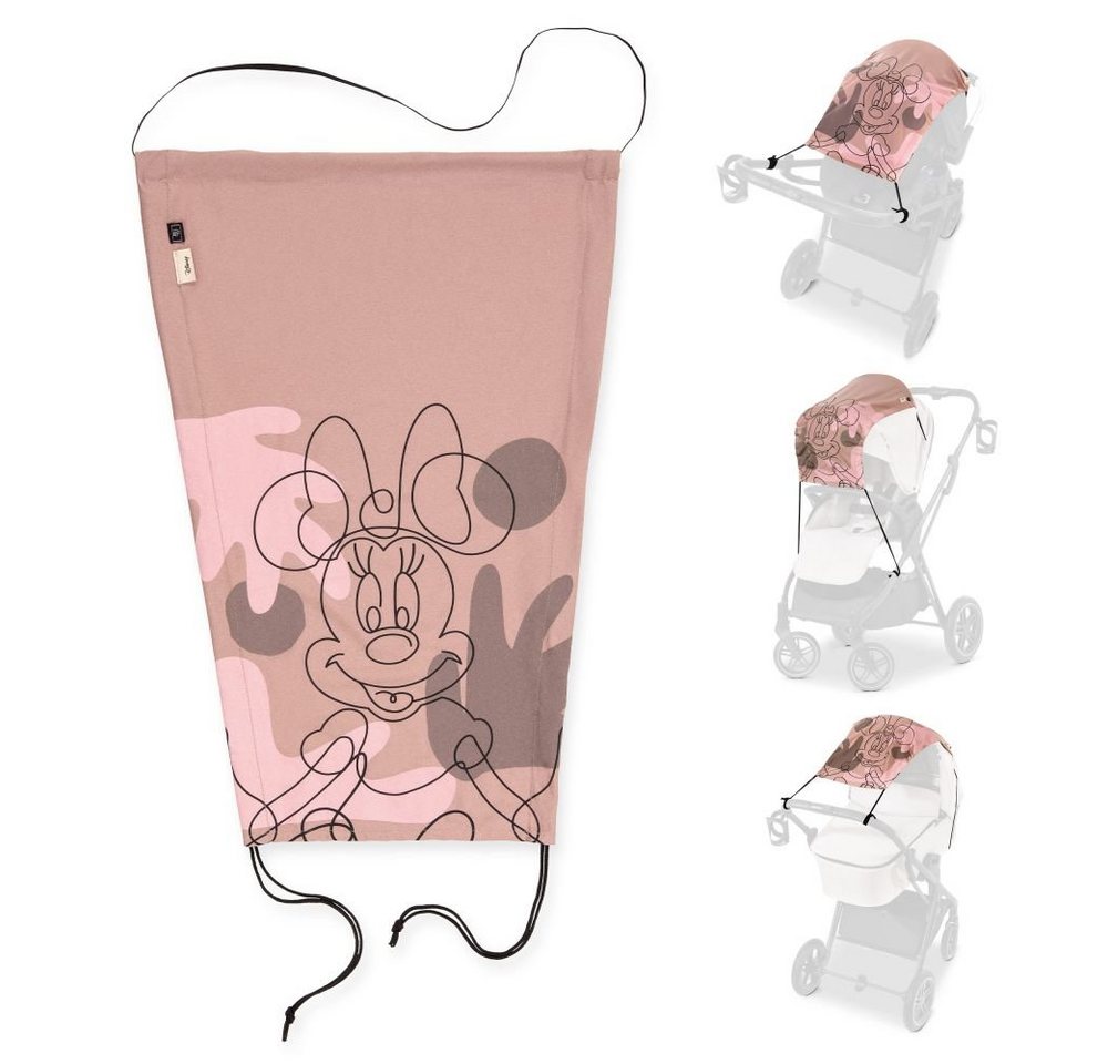 Hauck Kinderwagen-Sonnenschutzhülle Disney - Minnie Mouse Rose, Sonnensegel für Kinderwagen Buggy Sonnenschutz Sonnenverdeck Babywanne von Hauck