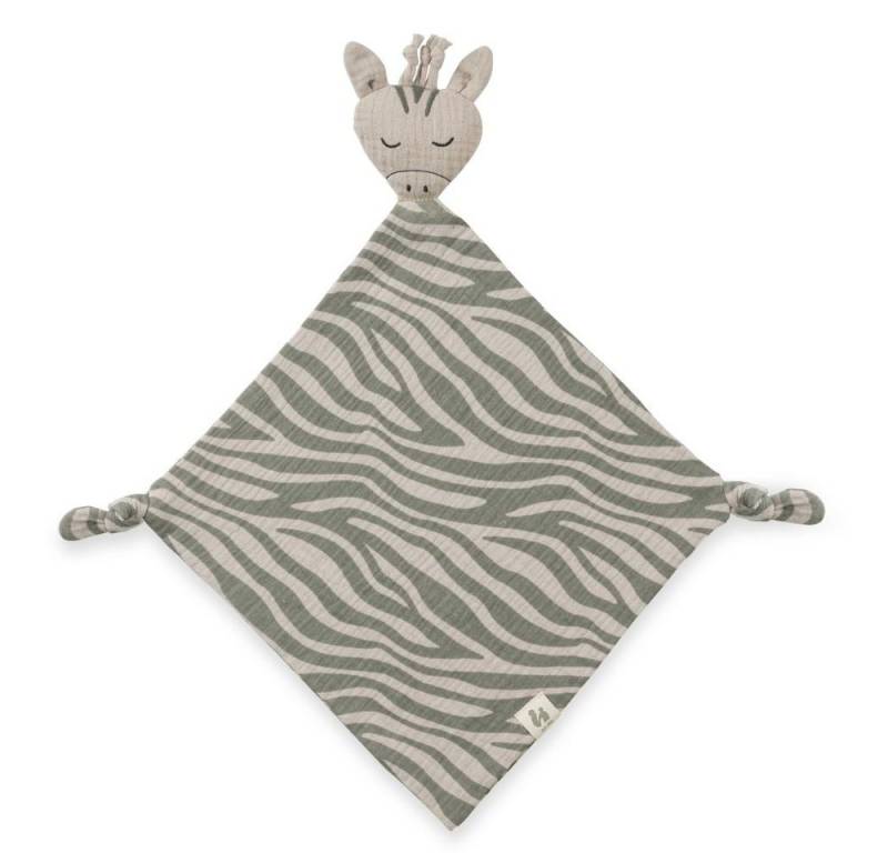 Hauck Schnuffeltuch Cuddle N Play Animals - Zebra Sage, Schmusetuch Baby Kuscheltuch von Hauck