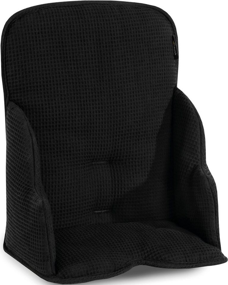 Hauck Sitzverkleinerer Alpha Cosy Select, Waffelpiqué black, für den ALPHA+ Holzhochstuhl von Hauck