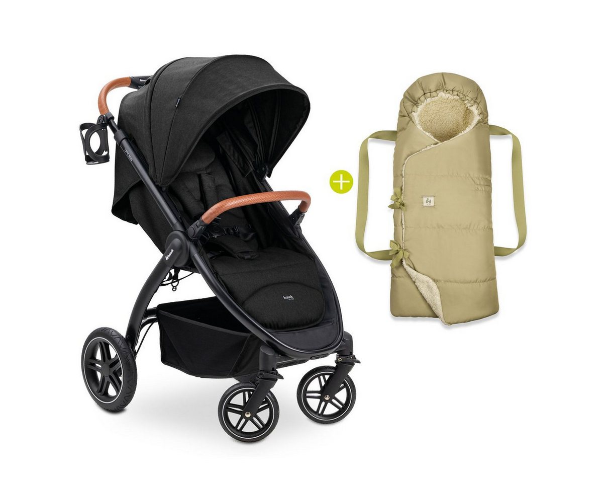 Hauck Sportbuggy UpTown Black - Melange Black, Sportwagen mit Liegefunktion & 3in1 Babynest Carry N Play bis 22 kg von Hauck