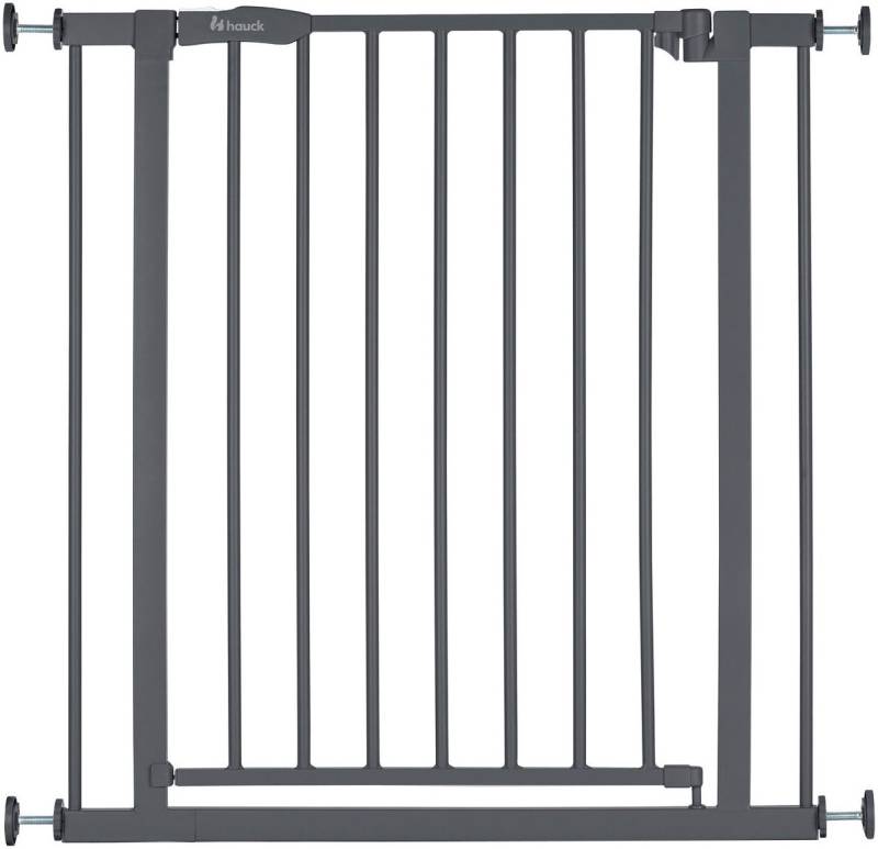 Hauck Türschutzgitter Open N Stop 2, Dark Grey, auch als Treppenschutzgitter verwendbar, 75-80 cm, erweiterbar von Hauck