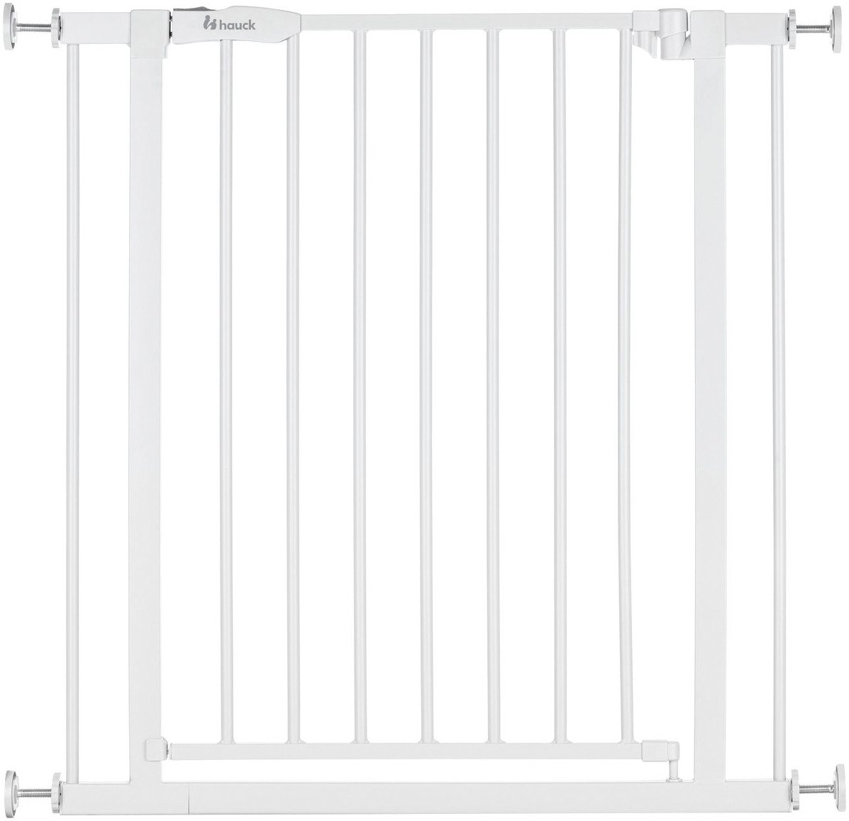 Hauck Türschutzgitter Open N Stop 2, White, auch als Treppenschutzgitter verwendbar, 75-80 cm, erweiterbar von Hauck