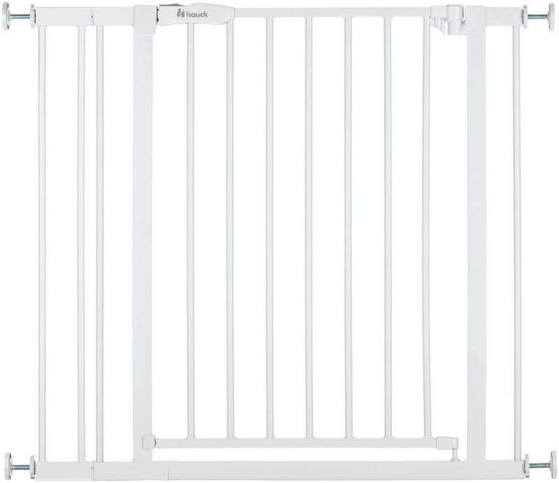 Hauck Türschutzgitter Open N Stop 2 Set inklusive Verlängerung 9 cm, White, auch als Treppenschutzgitter verwendbar, 84-89 cm von Hauck