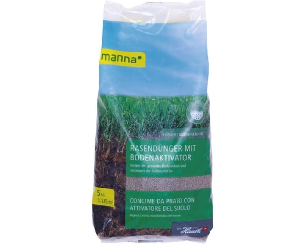 Hauert Rasendünger Manna Rasendünger mit Bodenaktivator 5 kg für 125 qm von Hauert