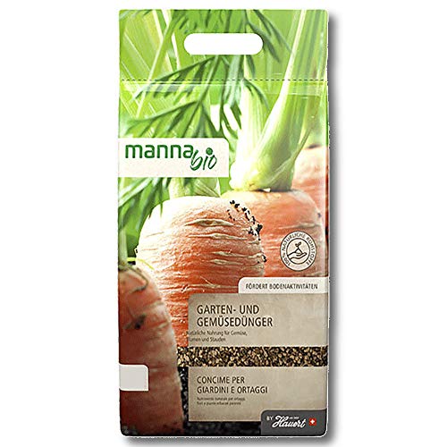 Manna Bio Gartendünger Gemüsedünger 5kg Tomatendünger Universaldünger Beetdünger von Hauert