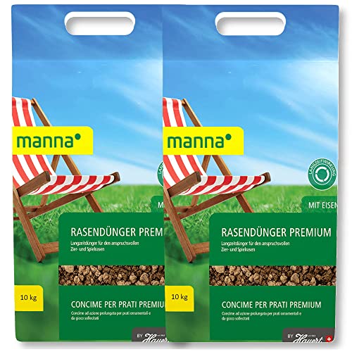Manna Premium Rasendünger 2x10 kg Langzeitdünger Startdünger Sommerdünger Herbst von Hauert