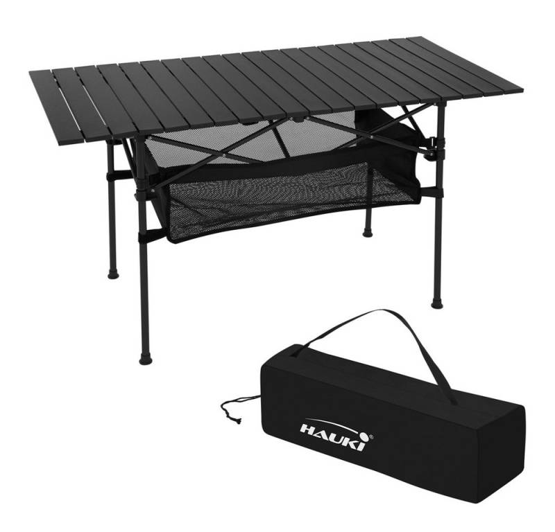 Hauki Campingtisch Klapptisch faltbar aus Aluminium inkl. Tragetasche, Gartentisch 118x55x64,5 cm Schwarz, Aufrollbare Tischplatte, Falttisch Hauki Campingtisch Klapptisch faltbar aus Aluminium inkl. Tragetasche, Gartentisch 118x55x64,5 cm Schwarz, Aufrollbare Tischplatte, Falttisch von Hauki