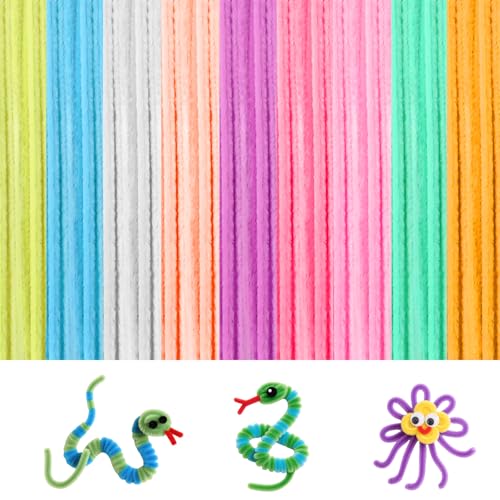 200 Stück ​Pfeifenreiniger Zum Basteln Chenilledraht 30CM/11.81inch, Macaron-Farben Biegeplüsch Kunst Pfeifenputzer DIY Bastelset für Kreative Projekte und Kinderbeschäftigung von Hauojaus
