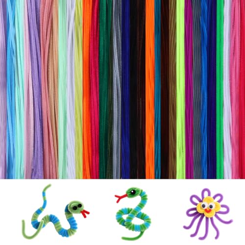 300 Stück ​Pfeifenputzer Zum Basteln Pfeifenreiniger Blumen 20 Farben Chenilledraht 30CM/11.81inch Biegeplüsch Kunst pfeifenreiniger DIY Bastelset, für Kreative Projekte und Kinderbeschäftigung von Hauojaus