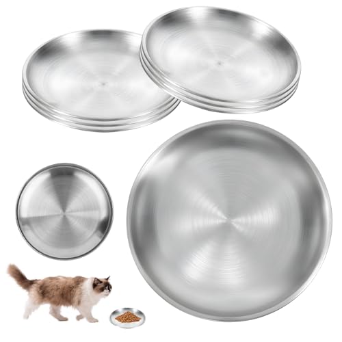 6 Stück Katzennapf Flach, Edelstahl Futternapf Katze, Flache Katzennäpfe, Napf Katze Katzennäpfe, Fallsicher Leicht zu Reinigen 14 cm/5.5in Durchmesser, Silber für Tägliche Fütterung 6 Stück Katzennapf Flach, Edelstahl Futternapf Katze, Flache Katzennäpfe, Napf Katze Katzennäpfe, Fallsicher Leicht zu Reinigen 14 cm/5.5in Durchmesser, Silber für Tägliche Fütterung von Hauojaus