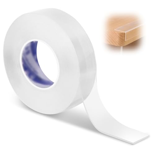 Kantenschutz Baby Selbstklebend Transparent, 2cm/0.79in Breite 5m/16.4in Länge, Selbstklebender ​​Kantenschutz 1mm Nano Nanomaterial Schutzleiste für Tischkantenschutz und Möbel​​ Küche Arbeitsplatte von Hauojaus