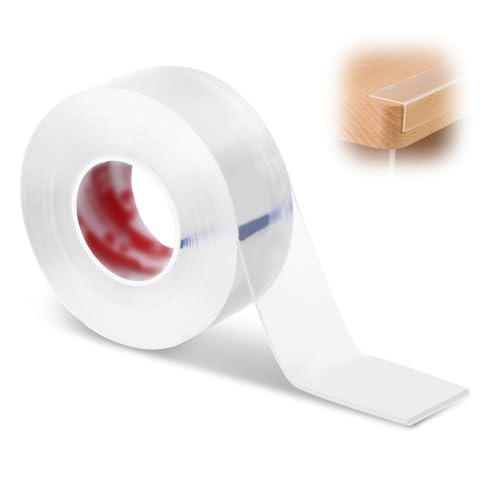 ​​Kantenschutz Selbstklebend Transparent Selbstklebender Tischkantenschutz 3cm/1.18inch x 5m/16.4inch, 1mm Nanomaterial Eckenschutz Baby Sicherheit für Tisch Kanten und Kindersicherung​ von Hauojaus