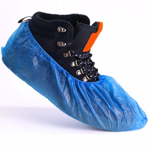 Einweg Folien Schuhschoner - Blau - 1000 Stück (500 Paar) I Strapazierfähig I Wasserdicht I Staubdicht I Saubere Schuhe I Schuhüberzieher I Schutz für Schuhe I Überzieher für Krankenhäuser von Haus-Held