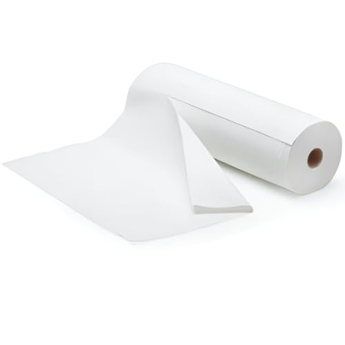 HausHeld® Ärztekrepp 50 cm x 50 m | 1 weiße Liegerollen | 2-lagige Papierrolle aus Zellstoff mit Perforation | Ideal für Liegenbezug, Kosmetikliege, Massageliege, Tattoostudios (1, 50 cm Breit) von Haus-Held