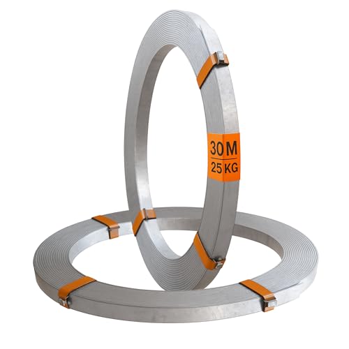 HausHeld® Erdungsband 30 m – 30x3,5 mm Feuerverzinkt | Flachstahl für Blitzschutz & Erdung | Verzinktes Stahlband für PV-Anlage & Fundamenterder von Haus-Held