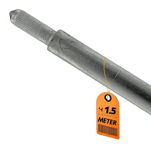 HausHeld® Erweiterungs-Erdspieß 1,5m Ø16mm – Feuerverzinkter Staberder für Blitzschutzanlagen | Verlängerung für Tiefenerder-System | Korrosionsbeständig & langlebig von Haus-Held