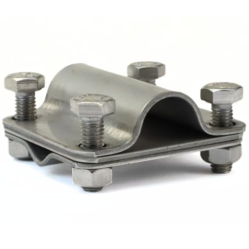 HausHeld® Kreuzverbinder V4A Edelstahl Ø20mm – Verbindungsklemme für Erdungsstab, Erdungsspieß, Blitzschutz Draht Ø8-10mm, Erdungsband 30mm | PV-Anlage | Balkonkraftwerk | Potentialausgleich von Haus-Held