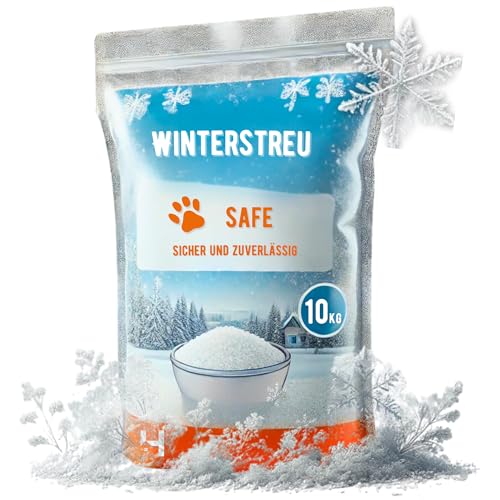 Winterstreu 10kg – Effektiver Schneeräum- und Enteisungsmittel bis -50°C | Effizienter als Streusalz | Umweltfreundlich und tierpfotenfreundlich | Reichweite: 500 m² von Haus-Held