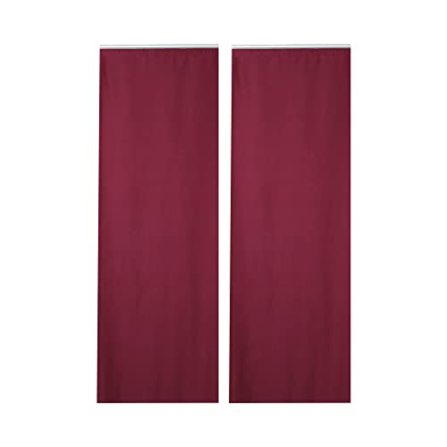 Haus und Deko 2er Set 60 x 245cm Bordeaux Schiebevorhang Blickdicht Raumtrenner Klettband Paneelwagen einfarbig Schiebegardinen Gardinen Raumteiler Wohnzimmer Schlafzimmer, 60 x 245 cm von Haus und Deko