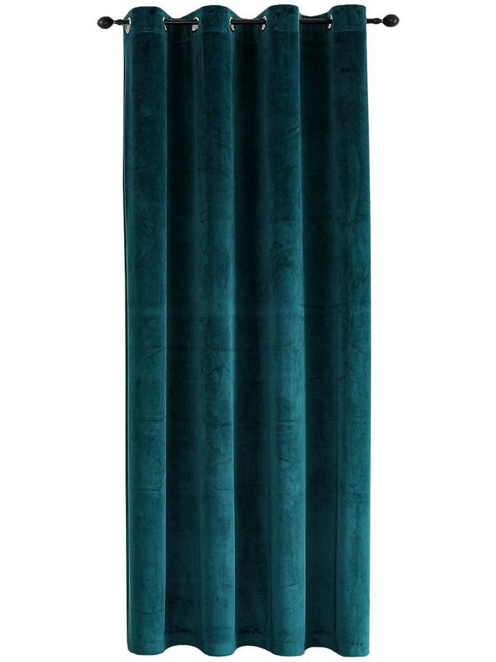 Haus und Deko Gardine Verdunkelungsvorhang Samt weich Ösen Vorhang blickdicht abdunkelnd, Ösen (1 St), Polyester von Haus und Deko