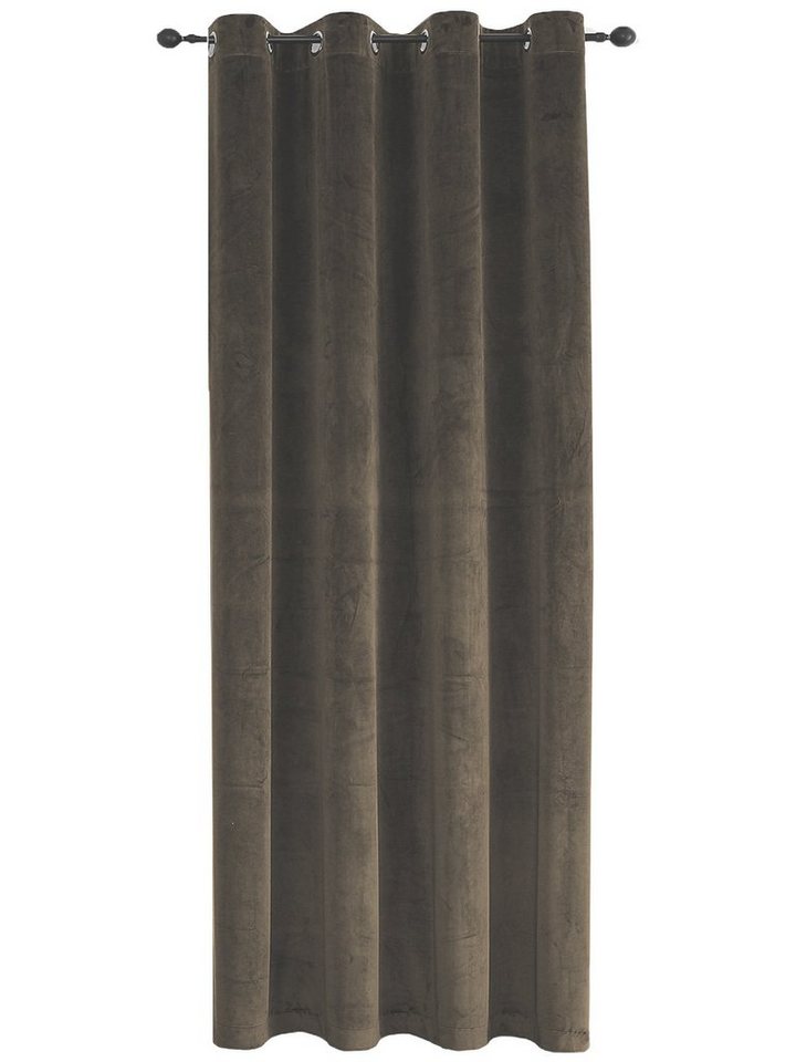 Haus und Deko Gardine Verdunkelungsvorhang Samt weich Ösen Vorhang blickdicht abdunkelnd, Ösen (1 St), Polyester von Haus und Deko