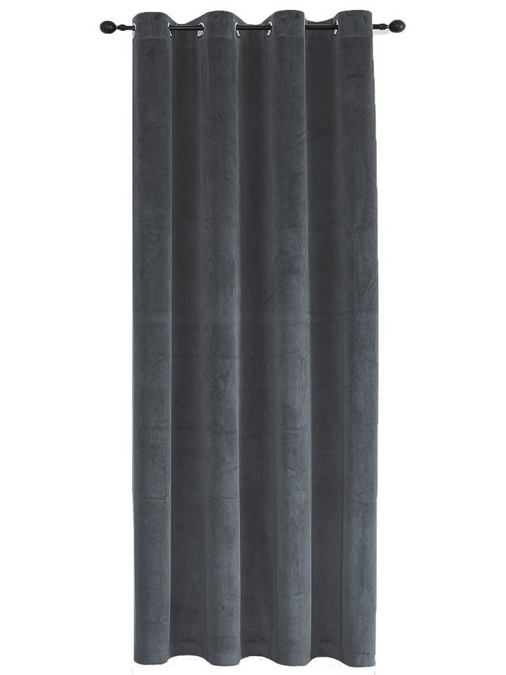 Haus und Deko Gardine Verdunkelungsvorhang Samt weich Ösen Vorhang blickdicht abdunkelnd, Ösen (1 St), Polyester von Haus und Deko