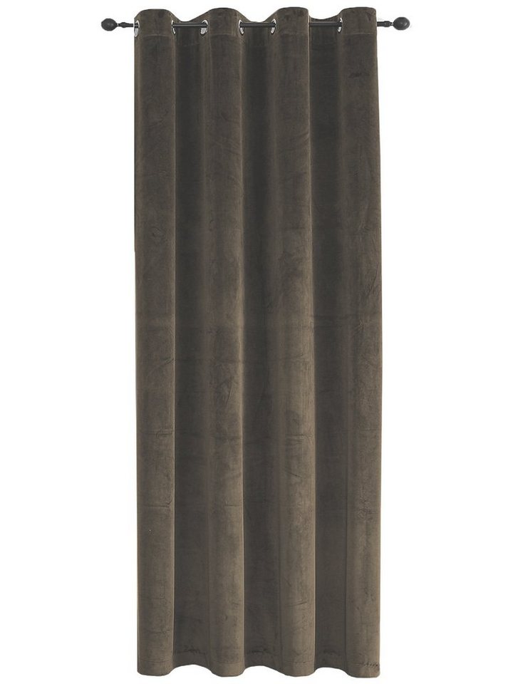 Gardine Vorhang Ösen 140x175 cm Verdunkelung Samt weich blickdicht Gardine, Haus und Deko, Ösen (1 St), Polyester von Haus und Deko