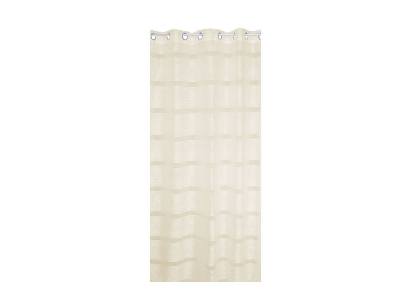 Gardine Vorhang Ösen 140x245 cm halb transparent Voile Gardine mit Streifen, Haus und Deko, Ösen (1 St), halbtransparent, Polyester von Haus und Deko