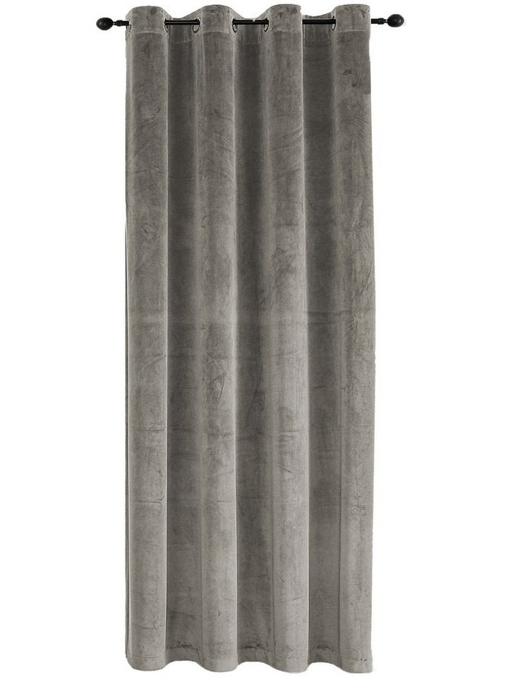 Haus und Deko Gardine Vorhang Ösen Verdunkelung 140x145 cm Samt weich blickdicht Gardine, Ösen (1 St), Polyester von Haus und Deko
