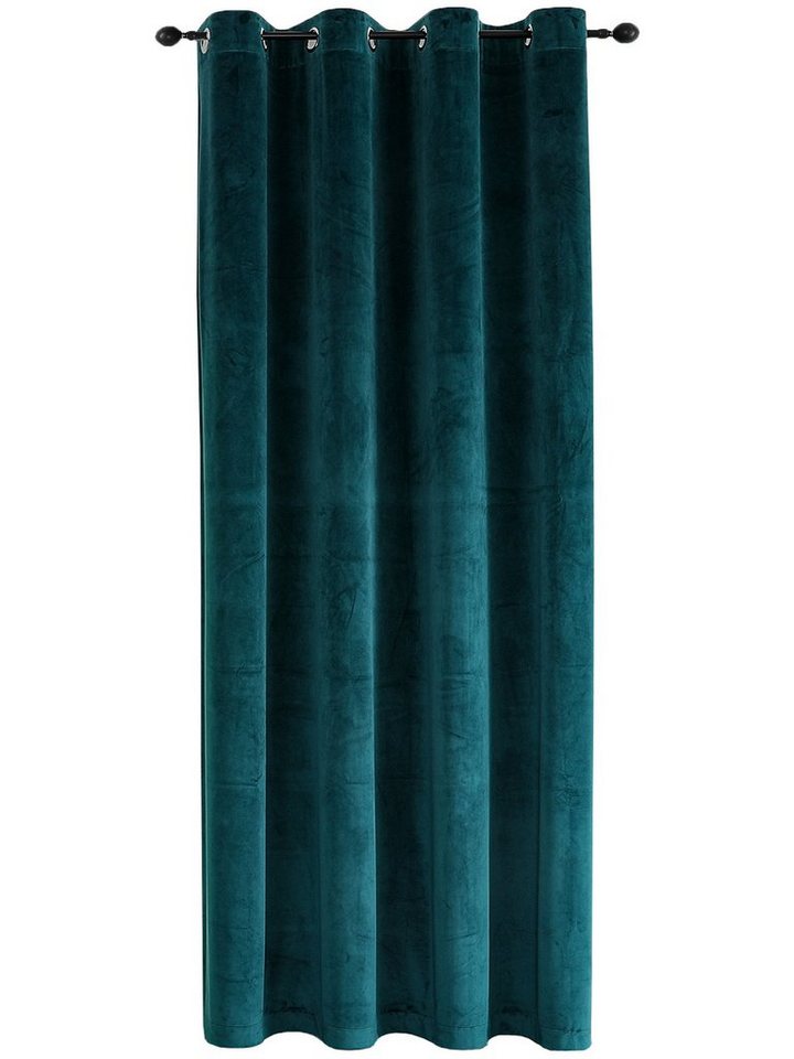 Gardine Vorhang Ösen Verdunkelung 300x245 cm Samt weich blickdicht Gardine, Haus und Deko, Ösen (1 St), Polyester von Haus und Deko