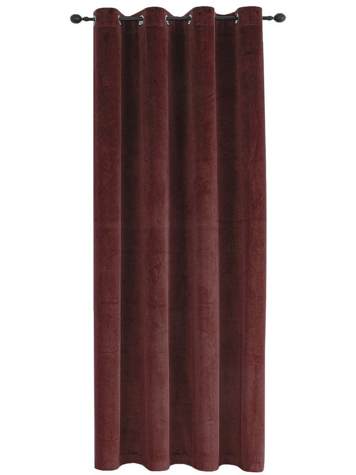 Gardine Vorhang Ösen Verdunkelung 300x245 cm Samt weich blickdicht Gardine, Haus und Deko, Ösen (1 St), Polyester von Haus und Deko