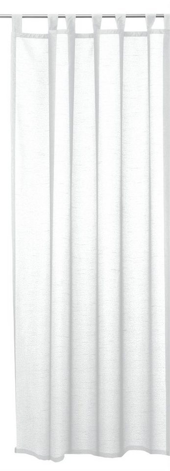 Gardine Vorhang halbtransparent Seidenglanz Schlaufen Gardine Schlaufenschal, Haus und Deko, Schlaufen (1 St), halbtransparent, Polyester von Haus und Deko
