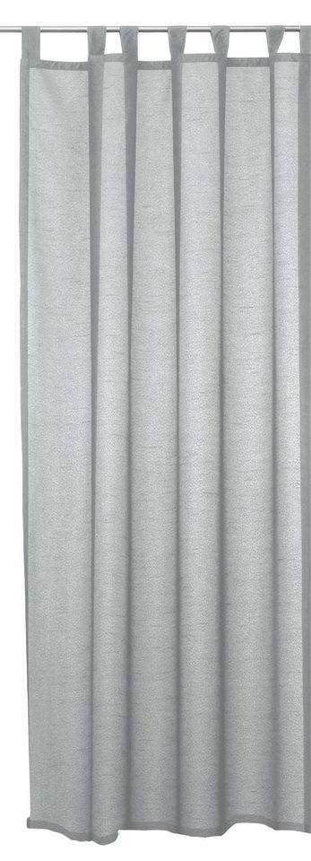 Gardine Vorhang halbtransparent Seidenglanz Schlaufen Gardine Schlaufenschal, Haus und Deko, Schlaufen (1 St), halbtransparent, Polyester von Haus und Deko